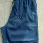 COSTUME UOMO EMPORIO ARMANI A PANTALONCINO LUNGO AL GINOCCHIO COLOR BLU A NIDO D'APE