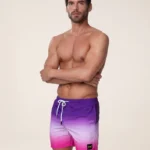 COSTUME UOMO EFFEK A PANTALONCINO CON COLORI VIOLA E ROSA DEGRADE'