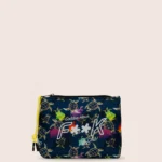 MINI POCHETTE EFFEK IN NEOPRENE BASE BLU E FANTASIA DI TARTARUGHE COLORATE