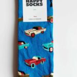 CALZINI HAPPY SOCKS BASE BLU CON STAMPA DI MACCHINE