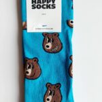 CALZINI HAPPY SOCKS BASE AZZURRA CON ORSI