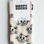 CALZINO HAPPY SOCKS PANNA CON GATTINI