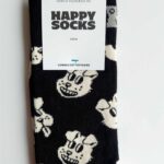 CALZINI HAPPY SOCKS NERI CON CAGNOLINI