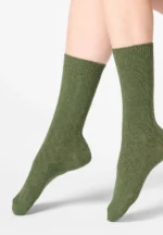 CALZINO DONNA GWEN OROBLU IN LANA ED CASHMERE CON TRAMA A TRECCE - immagine 10