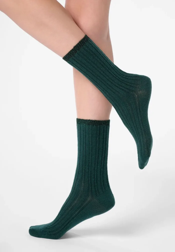 CALZINO DONNA OROBLU JASMINE CON ORLO IN LUREX IN VARI COLORI - immagine 8