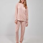 PIGIAMA DONNA GISELA ROSA CON MINI STAMPE TITTY ROSA
