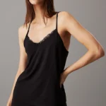 CANOTTA CALVIN KLEIN DONNA NERA CON PIZZO