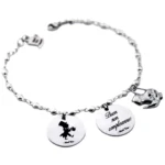 BRACCIALE MAD TEA ACCIAIO INOSSIDABILE ALICE IN WONDERLAND "BUON NON COMPLEANNO"
