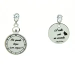 ORECCHINI MAD TEA ACCIAIO INOSSIDABILE ALICE IN WONDERLAND "PER QUANTO TEMPO è PER SEMPRE"