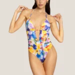 COSTUME DONNA 4GIVENESS CLASSICO MODELLO INTERO NELLA FANTASIA A FIORI SFOCATI