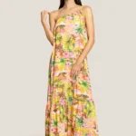 ABITO LUNGO DONNA 4GIVENESS ESTATE 2025. BELLISSIMO MONOSPLALLA IN FANTASIA SUPER COLORATA