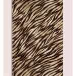TELO MARE MATINEE IN MICROFIBRA DELLA STAGIONE ESTATE 2025. FANTASIA ZEBRATA MARRONE