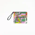 POCHETTE MARE 4GIVENESS IN CANVAS 21X17 DELLA STAGIONE ESTATE 2025. FANTASIA IN FIORE E LEOPARDATA