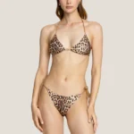 COSTUME DONNA 4GIVENESS DELLA STAGIONE ESTATE 2025. FANTASIA LEOPARDATA CON LEGGERI LUREX ORO
