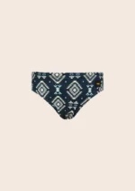 COSTUME BIMBO EFFEK A SLIP DELLA STAGIONE ESTATE 2025. BASE BLU CON FANTASIA TRIBALE