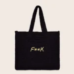 BORSA MARE EFFEK IN RAFIA QUADRATA DELLA COLLEZIONE ESTATE 2025 CON LOGO RICAMATO