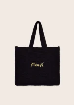BORSA MARE EFFEK IN RAFIA QUADRATA DELLA COLLEZIONE ESTATE 2025 CON LOGO RICAMATO