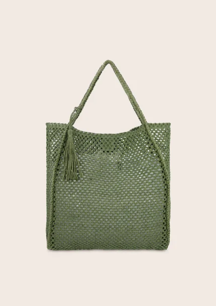 BORSA DA MARE EFFEK RETTANGOLARE CON LOGO RICAMATO DELLA STAGIONE ESTATE 2025