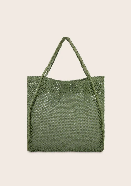 BORSA DA MARE EFFEK RETTANGOLARE CON LOGO RICAMATO DELLA STAGIONE ESTATE 2025