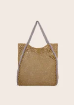BORSA DA MARE EFFEK RETTANGOLARE CON LOGO RICAMATO DELLA STAGIONE ESTATE 2025