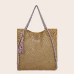 BORSA DA MARE EFFEK RETTANGOLARE CON LOGO RICAMATO DELLA STAGIONE ESTATE 2025