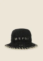 CAPPELLO DONNA ME FUI DELLA STAIONE ESTATE 2025 IN RAFIA CON RICAMO A CONTRASTO