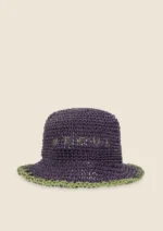 CAPPELLO DONNA ME FUI DELLA STAIONE ESTATE 2025 IN RAFIA CON RICAMO A CONTRASTO