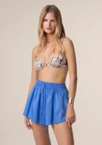 SHORT DONNA MARE ME FUI DELLA STAGIONE ESTATE 2025. IN 100%COTONE NEL COLORE AZZURRO
