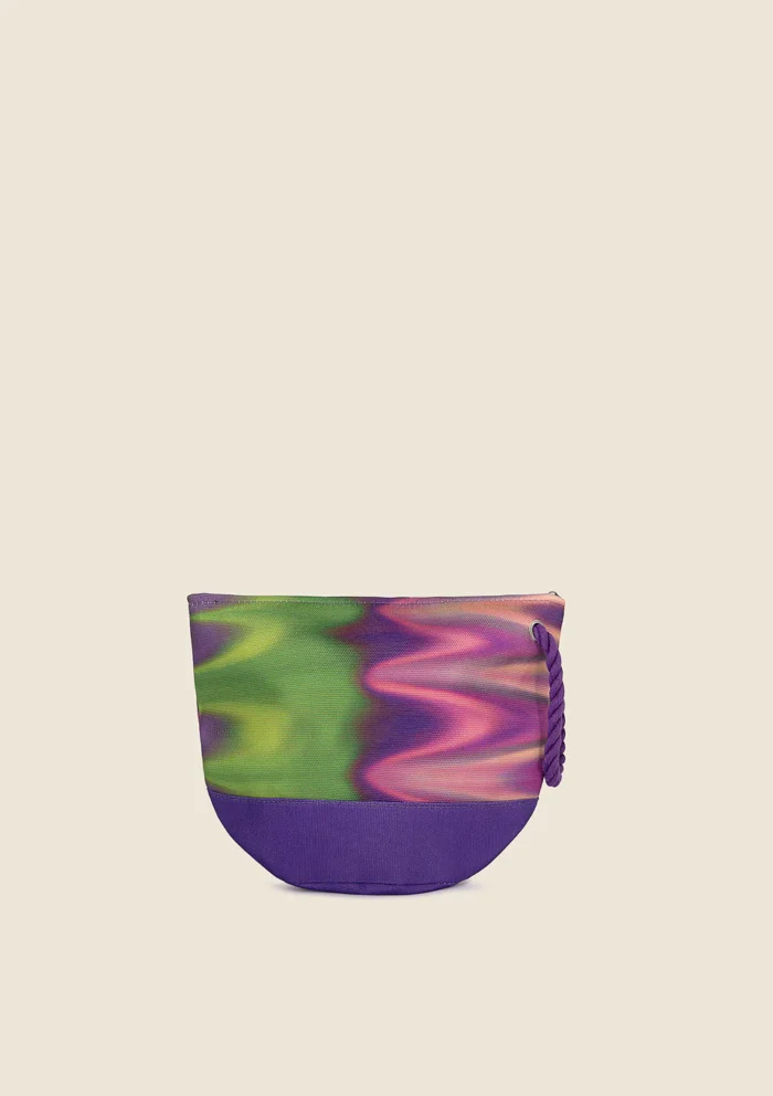 POCHETTE MARE ME FUI IN CANVAS DELLA STAGIONE ESTATE 2025 CON CORDINO PER PORTARLA AL POLSO