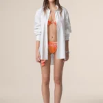 CAMICIONE DONNA MARE ME FUI DELLA COLLEZIONE ESTATE 2025 IN 100% COTONE NEL COLORE BIANCO