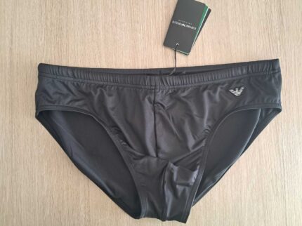 COSTUME UOMO A SLIP EMPORIO ARMANI DELLA STAGIONE ESTATE 2025 NEL CLASSICO MODELLO NEL COLORE NERO