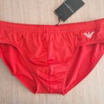 COSTUME A SLIP UOMO EMPORIO ARMANI DELLA STAGIONE ESTATE 2025 NEL CLASSICO MODELLO NEL COLORE ROSSO