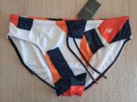 COSTUME UOMO A SLIP EMPORIO ARMANI BLU NAVY, BIANCO E ARANCIO