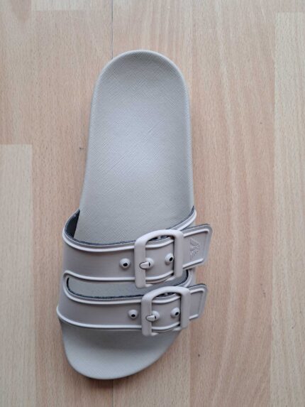 CIABATTA MARE DONNA EMPORIO ARMANI CON DOPPIA FASCETTA NEL COLOR TORTORA
