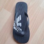 INFRADITO DONNA MARE EMPORIO ARMANI NERA CON LOGO SULLA PIANTA DEL PIEDE