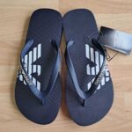 INFRADITO MARE UOMO EMPORIO ARMANI NEL COLOR BLU NAVY CON LOGO STAMPATO SULLA PIANTA DEL PIEDE
