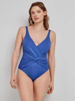 COSTUME INTERO DONNA GISELA CON EFFETTO MODELLANTE, COPPE PREFORMATE E BRETELLINA REGOLABILE COLOR BLU-AZZURRO