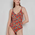 COSTUME DONNA GISELA INTERO A FANTASIA VENTAGLI SU BASE CORALLO