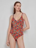 COSTUME DONNA GISELA INTERO A FANTASIA VENTAGLI SU BASE CORALLO