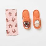 CIABATTA DONNA CASA HAPPY PEOPLE "SORRIDI" NEL COLORE ARANCIONE