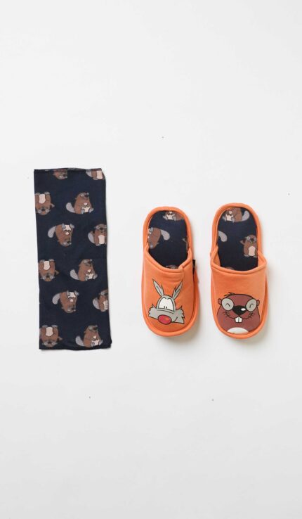 CIABATTE UOMO DA CASA HAPPY PEOPLE "SORRIDI" NEL COLORE ARANCIONE