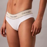 SLIP DONNA CALVIN KLEIN HERITAGE IN COTONE CON ELASTICO LOGATO