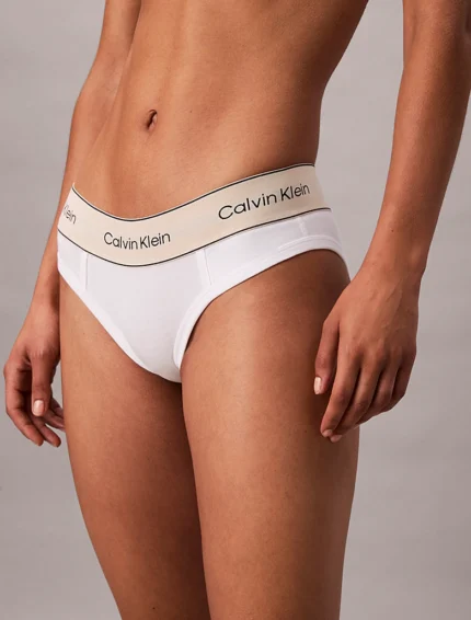 SLIP DONNA CALVIN KLEIN HERITAGE IN COTONE CON ELASTICO LOGATO