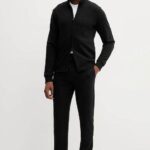 TUTA COMPLETA UOMO EMPORIO ARMANI FELPATA CON ZIP, PANTALONE CON POLSINO FINALE E BANDA LATERALE TONO SU TONO