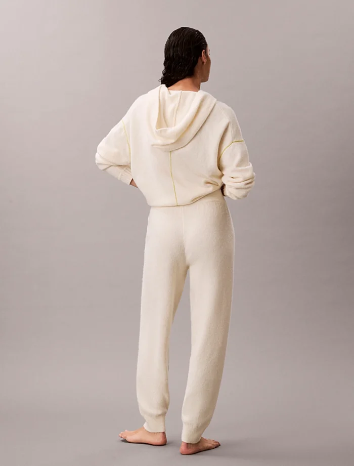 TUTA DONNA CALVIN KLEIN IN CALDA MAGLIA PANNA CON PROFILI GRIGI - immagine 8