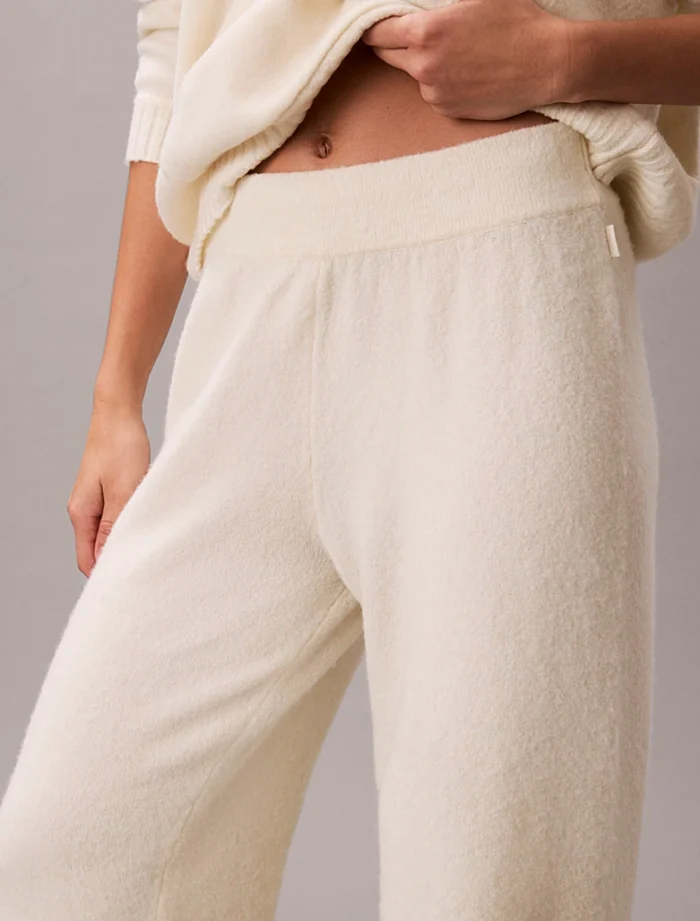 TUTA DONNA CALVIN KLEIN IN CALDA MAGLIA PANNA CON PROFILI GRIGI - immagine 9