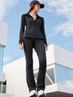 GIACCA DONNA IN TESSUTO TECNICO GISELA NERA CON ZIP - immagine 5