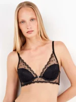 COMPLETO INTIMO DONNA GISELA CON BRALETTE E BRASILIANA NERO CON POIS - immagine 4