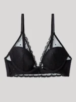 COMPLETO INTIMO DONNA GISELA CON BRALETTE E BRASILIANA NERO CON POIS - immagine 7