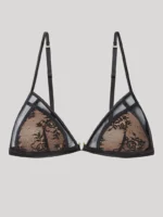 COMPLETO INTIMO DONNA GISELA CON REGGISENO A TRIANGOLO A BRASILIANA IN SEMPLICE PIZZO - immagine 6
